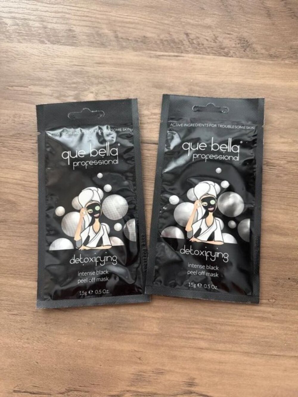 Que Bella Professional Detoxifying Intense Black Peel Off Mask Set of 2